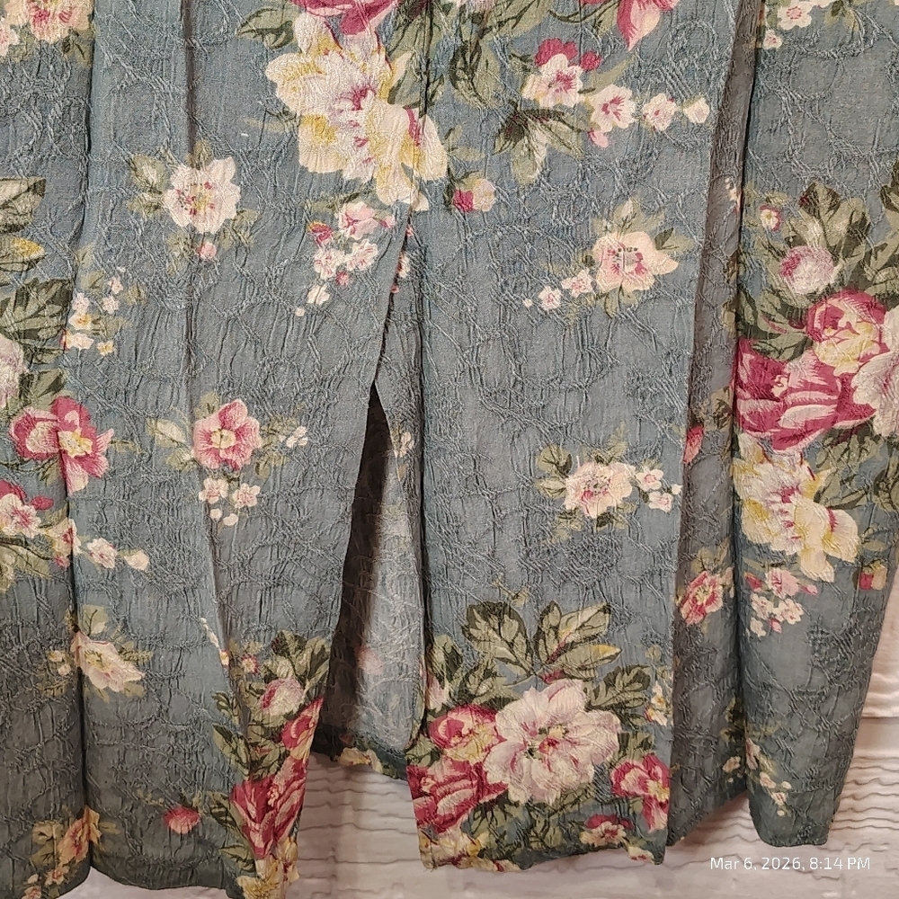 K Studio Two Piece Dress Set Floral Cottage Core Women’s Size 8 VINTAGE - Picture 5 of 9
